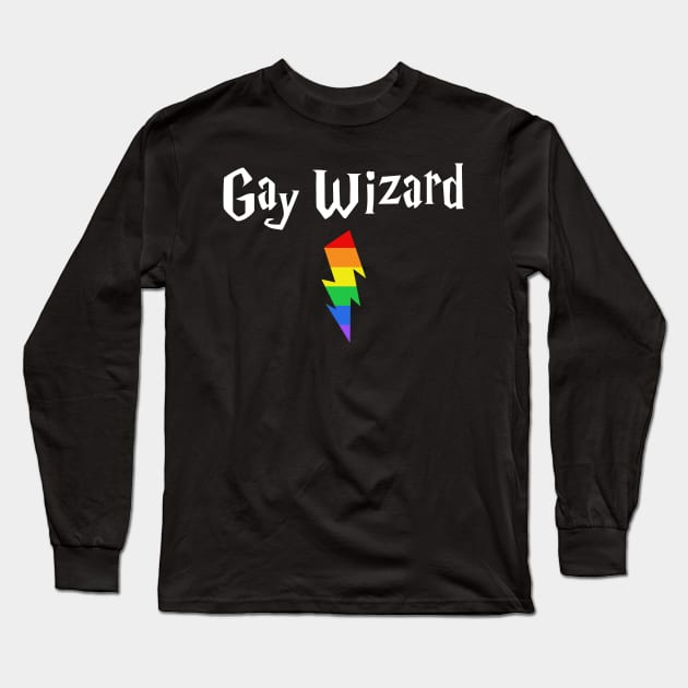 Gay wizard Long Sleeve T-Shirt by christinamedeirosdesigns